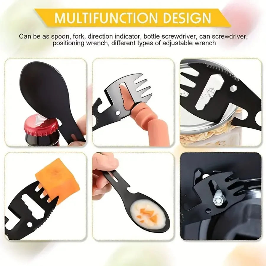 Outdoor Fork Spoon Versatile Outdoor Camping Tool Lightweight