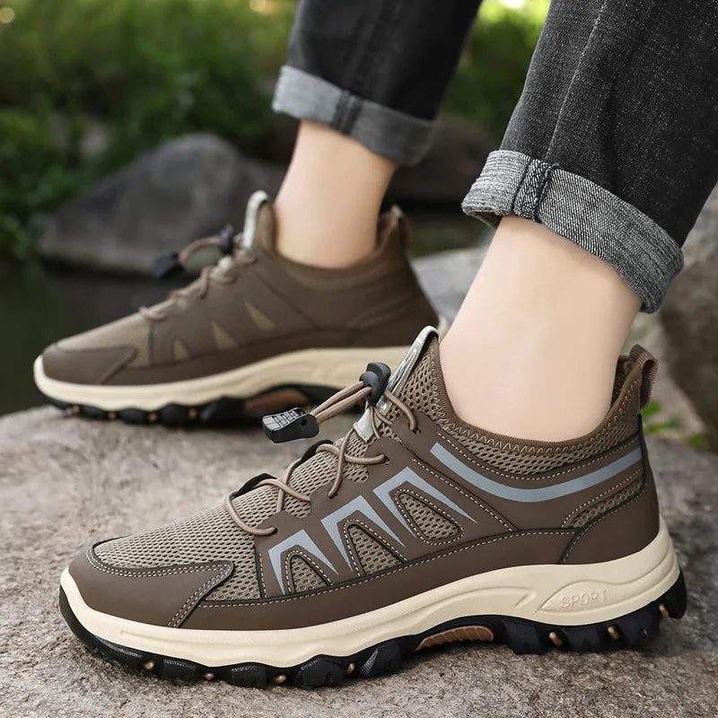 Men's Running Shoes Breathable Comfortable Soft Bottom Mesh Surface Non-Slip Sports Footwear for Cross-Border E-commerce
