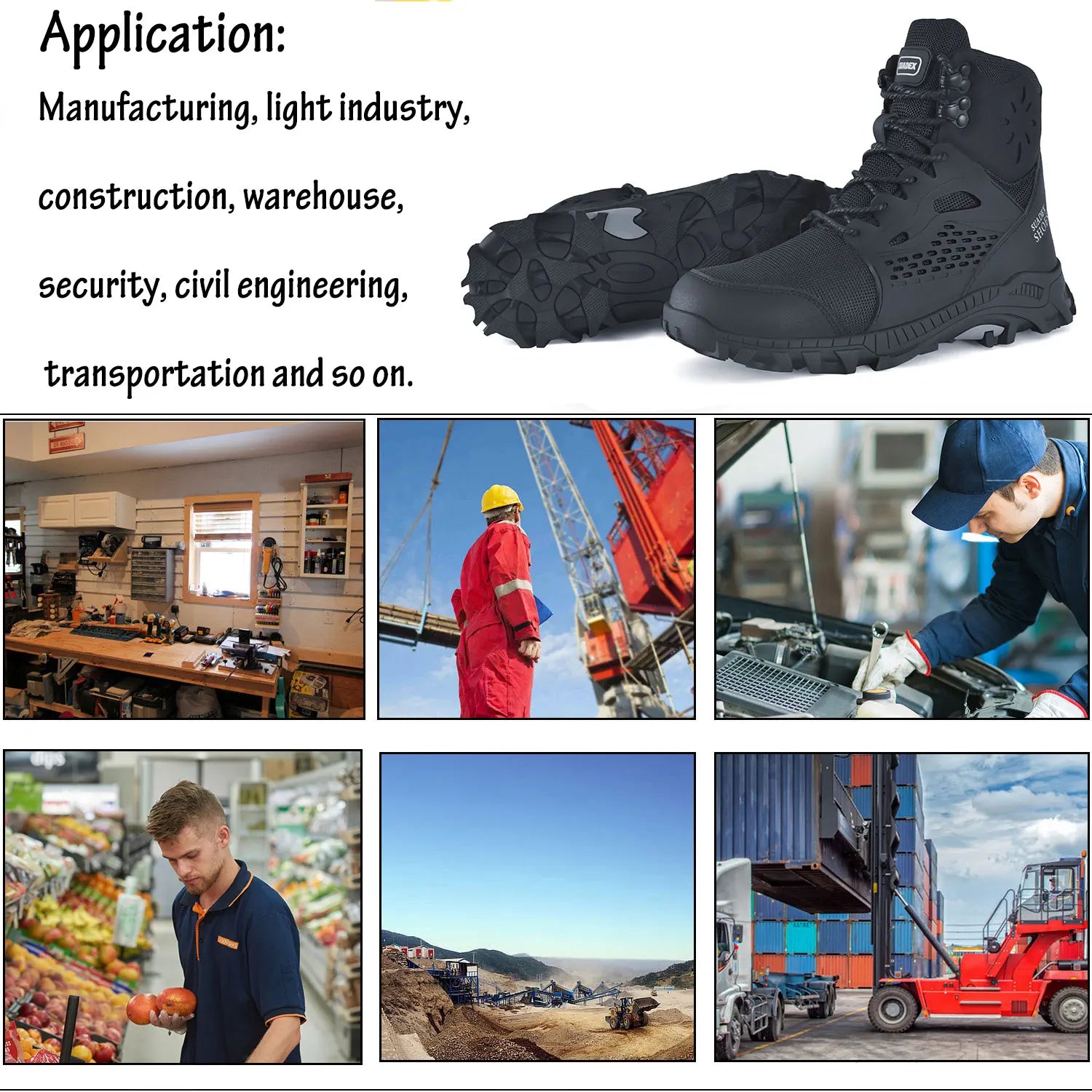 Steel Toe Work Safety Shoes