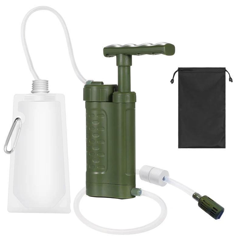 Camping Water Filter Portable Survival Purification Compact 0.01 Micron