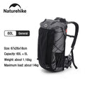 Outdoor Mountain Backpack 60+5L Waterproof High Capacity Climbing, Hiking Travel Bag With Rain Cover