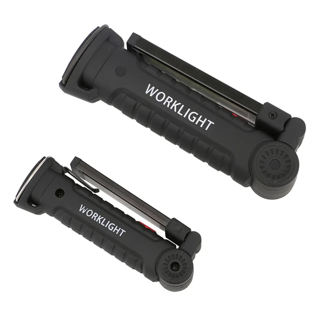Portable COB High Power LED Flashlight USB Rechargeable Camping Lamp Torch Car Repairing Work Light Hanging Hook Magnet 5 Modes