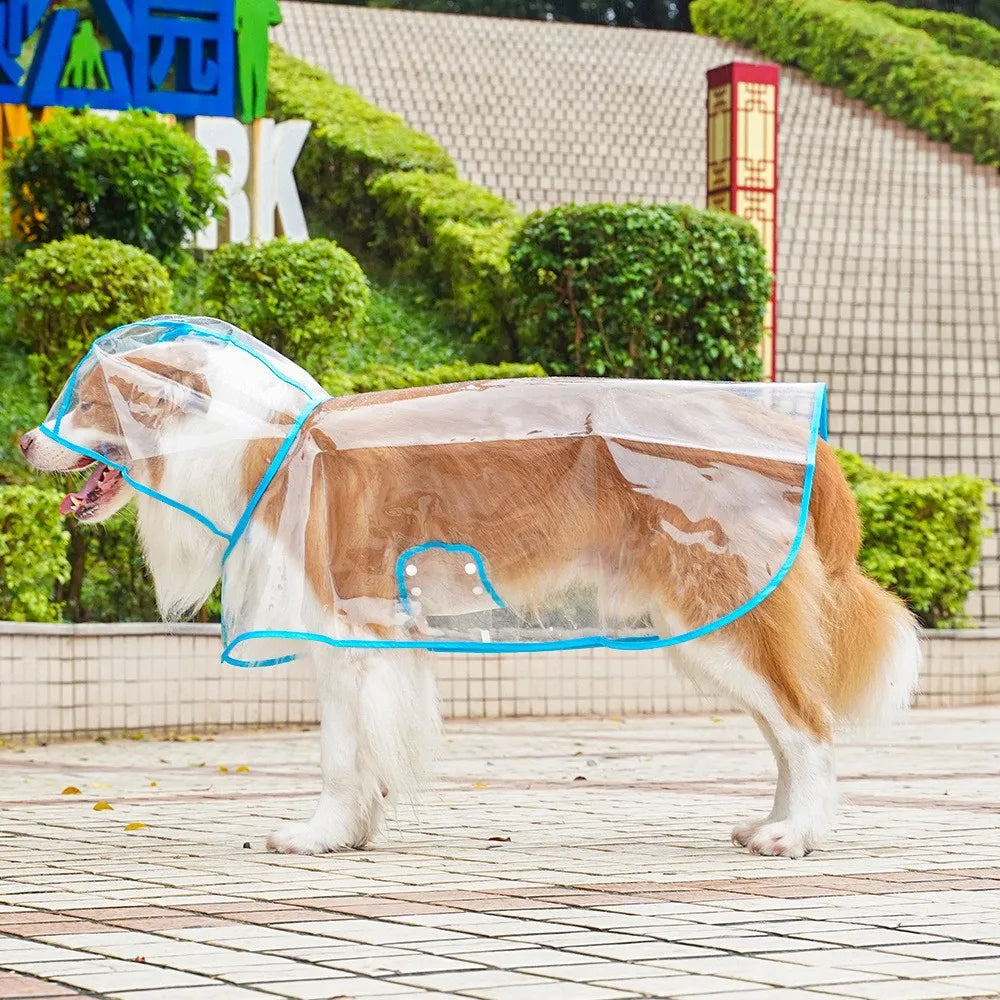 Pet Raincoat Transparent Dog Raincoat Waterproof and Windproof