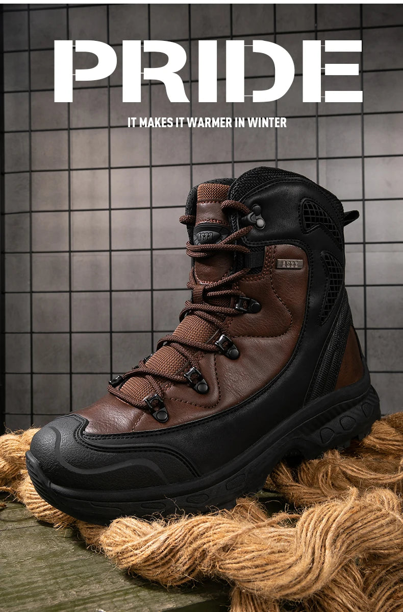 Mountain climbing, outdoor hiking boots.