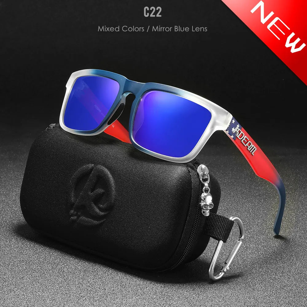 High Quality Square Sunglasses, Reflective, Polarized Sun Glasses