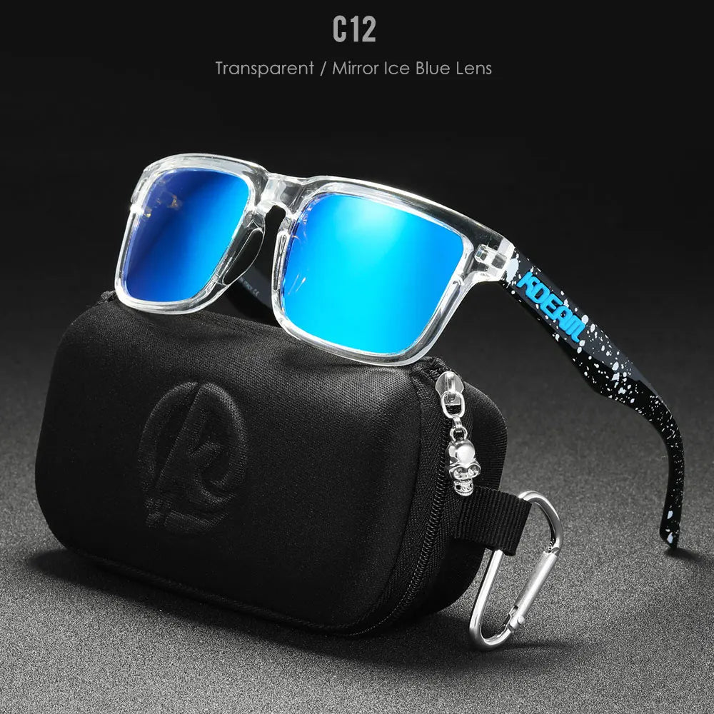 High Quality Square Sunglasses, Reflective, Polarized Sun Glasses