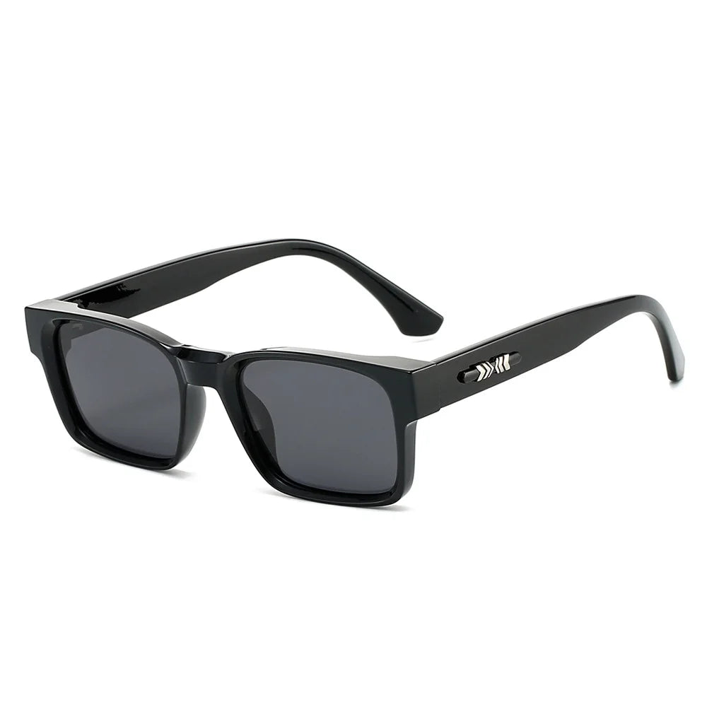 Quality Square Polarized Sunglasses, Metal Core UV400,