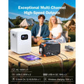 Portable Power Station 153Wh Camping Small Solar Generator with Hand Crank 120V 150W  Charger for Outdoor Travel