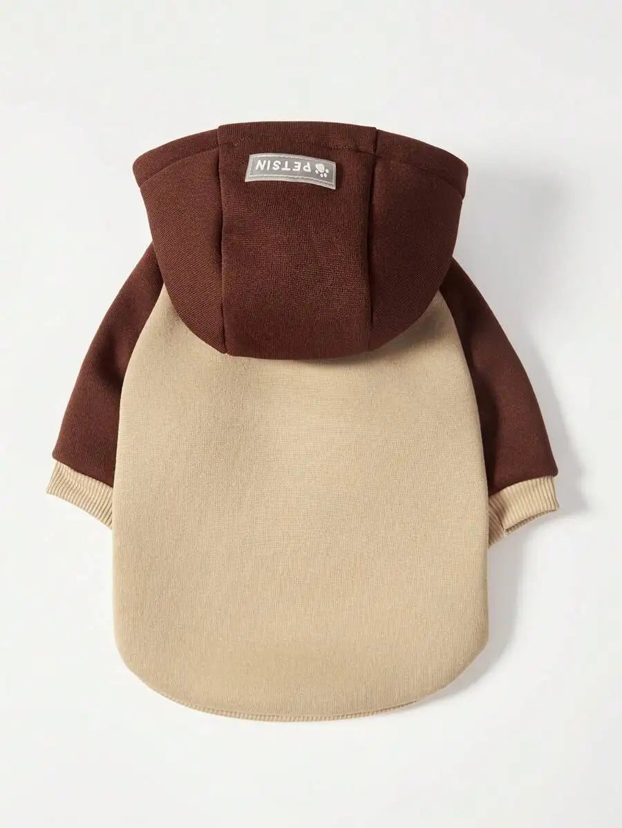 Orange Solid Color Pet Hoodie for Dogs – Cozy All-Season Wear