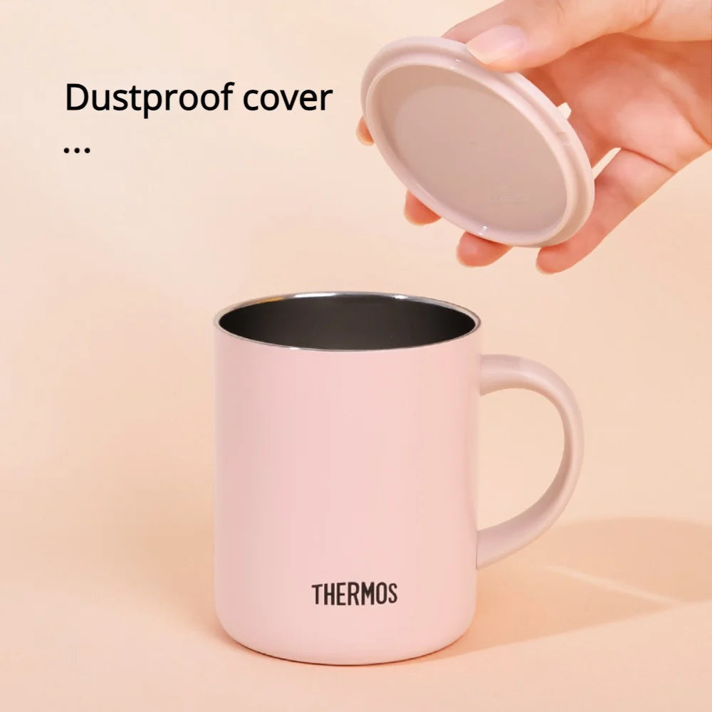 THERMOS Mug 450ml Handle Mug, Keep Cold & Keep Hot Stainless Steel Thermos,