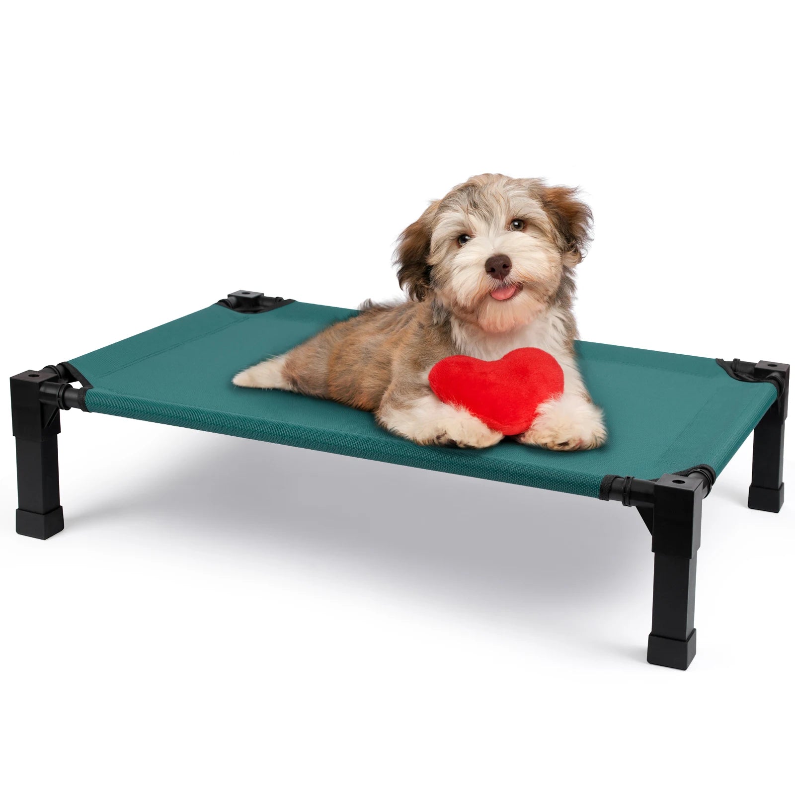 Elevated Dog Bed, Cooling Raised Pet Cot with Chew Proof Washable Breathable Mesh and Metal Frame,