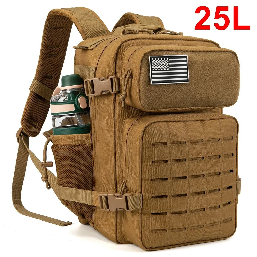 25L Tactical Backpack Hiking  Dual Cup Holder