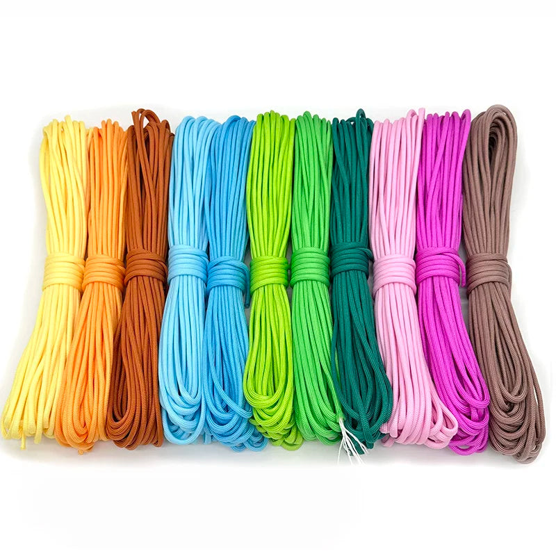 320 Colors Paracord 2mm/3mm/4mm/5mm New High Quality Parachute cord Paracord 550 rope Survival Camping Accessories