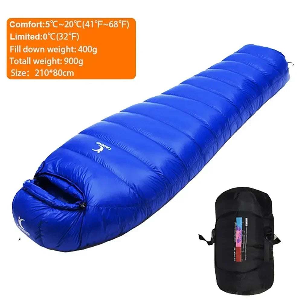 Outdoor Camping White Duck Down Sleeping Bag Ultralight