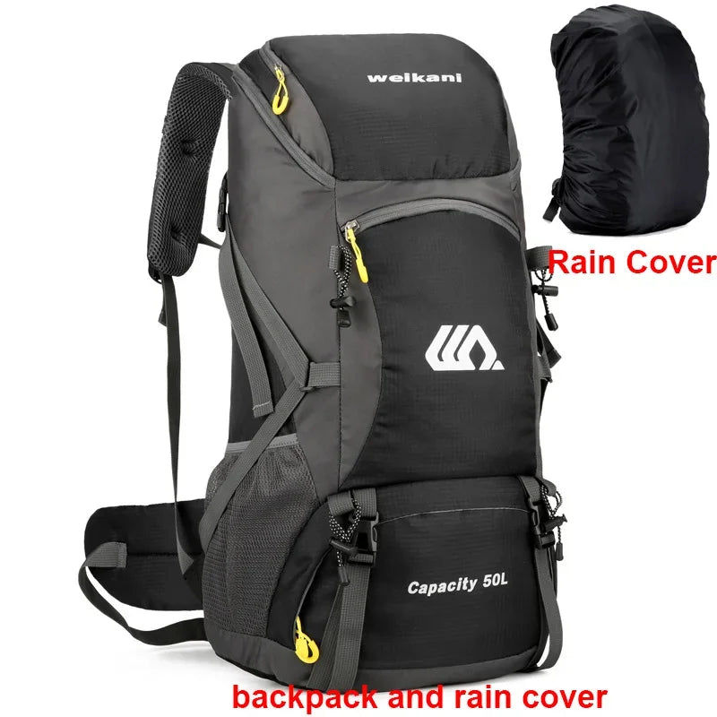 50L Travel Rucksack Waterproof Outdoor Sports Climbing Mountaineering Bag Luggage