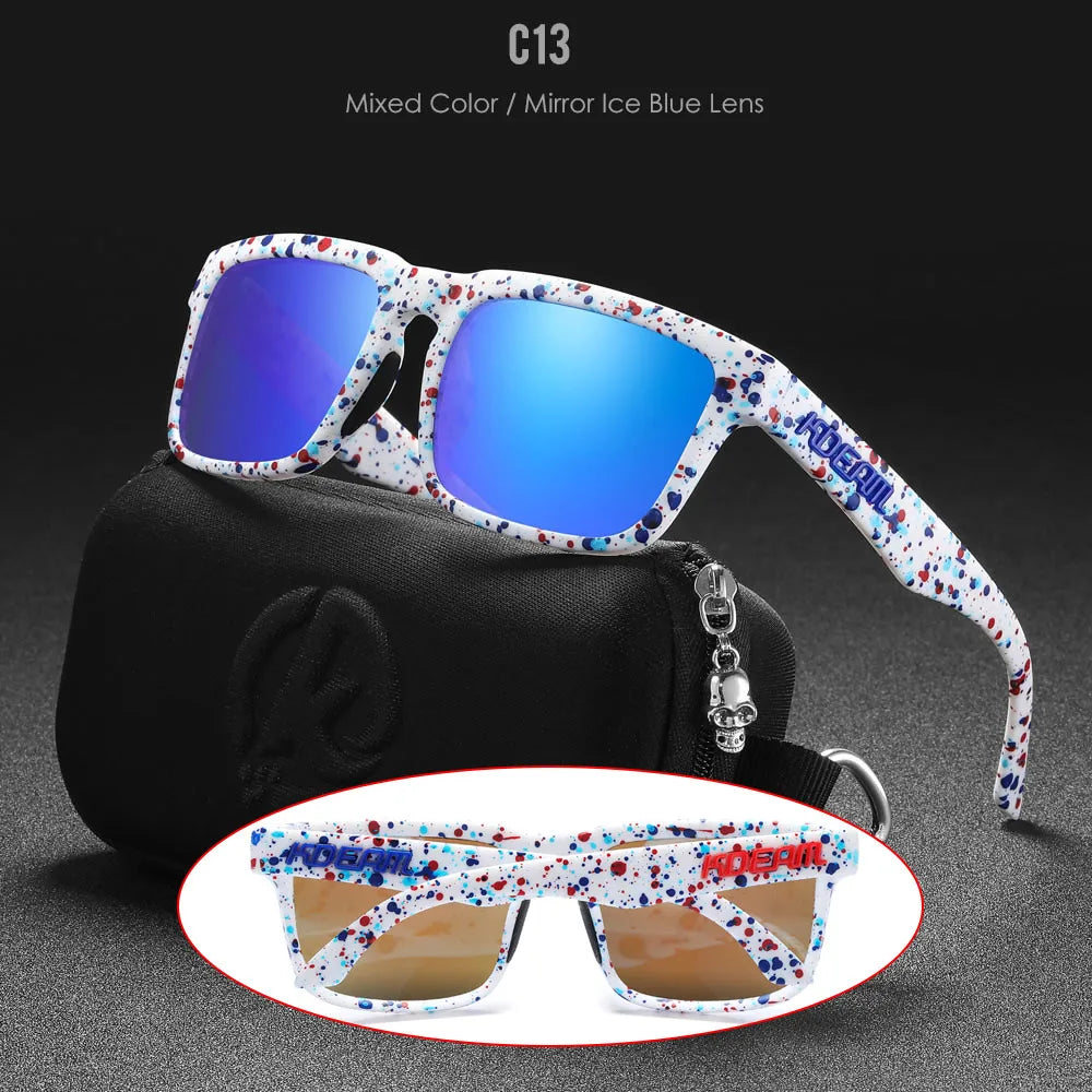 High Quality Square Sunglasses, Reflective, Polarized Sun Glasses