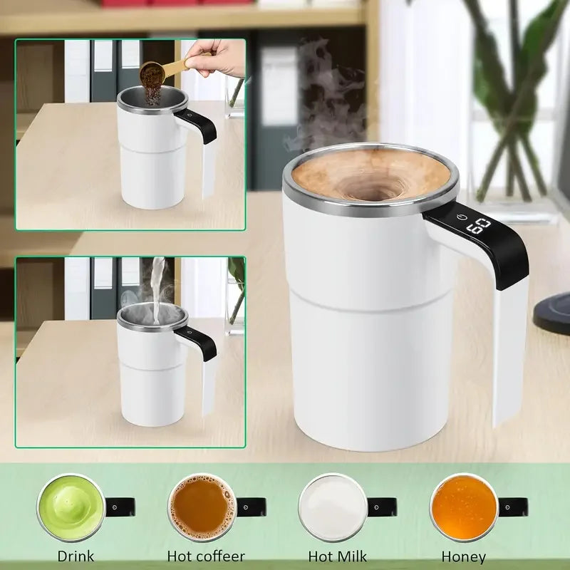 LED Display | USB Charging | Smart Mixing Coffee Cup