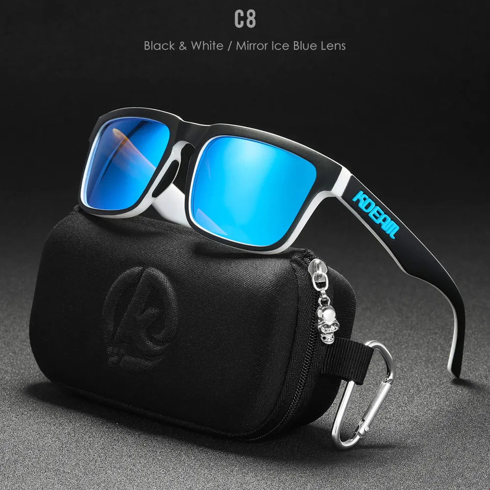 High Quality Square Sunglasses, Reflective, Polarized Sun Glasses