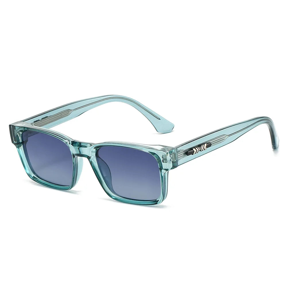 Quality Square Polarized Sunglasses, Metal Core UV400,