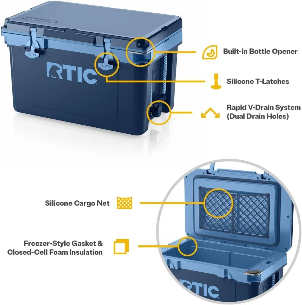 32QT Ultra-Light Hard Cooler 30% Lighter Insulated Ice Chest
