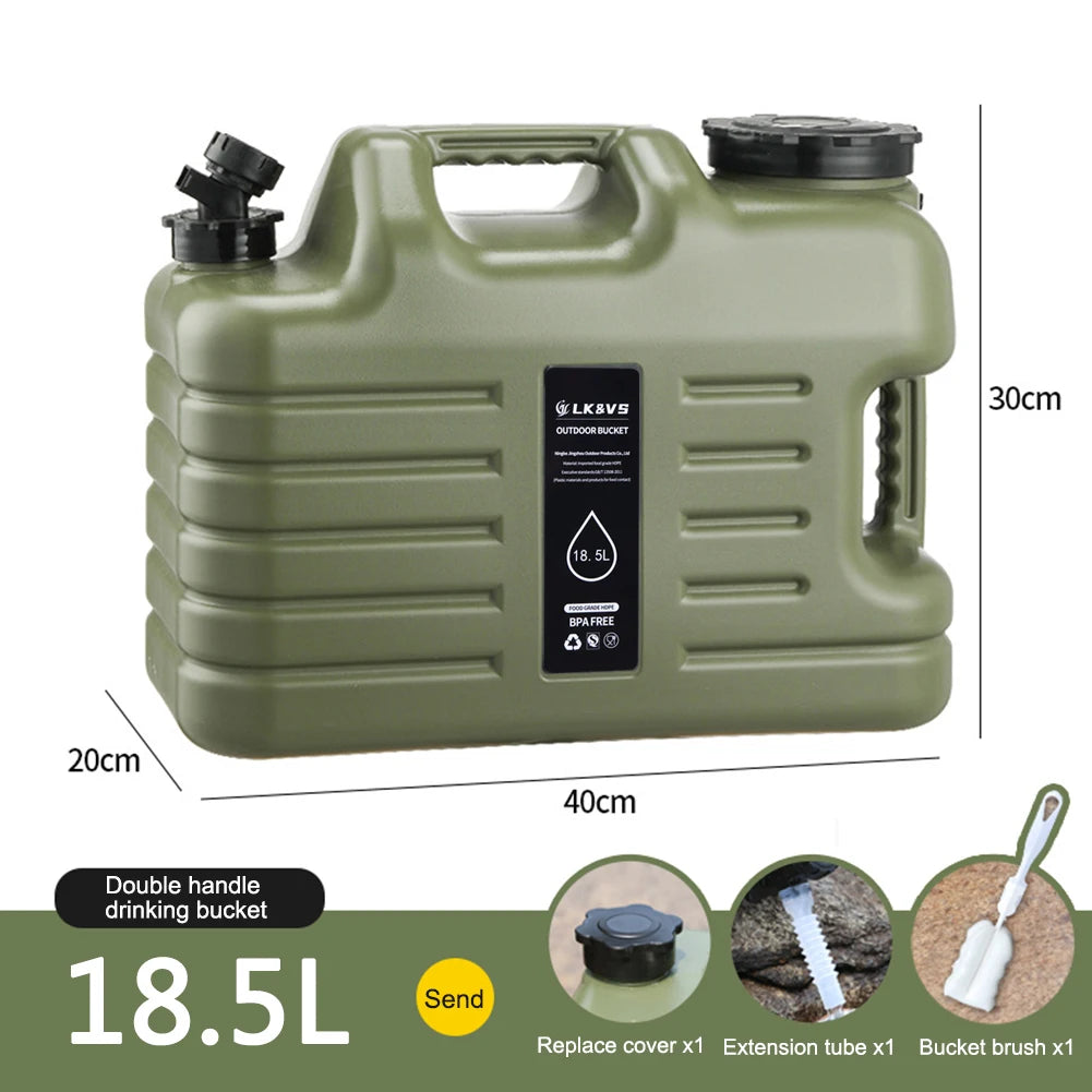 12/13/19L Water Tank,  Large Capacity Camping Bucket with Faucet No Leakage Container for Travel