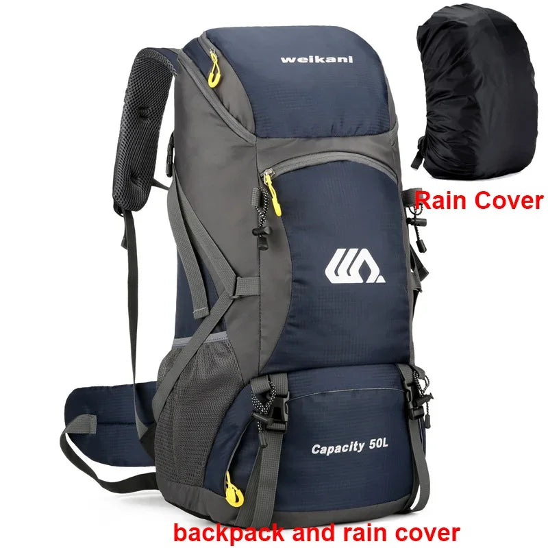 50L Travel Rucksack Waterproof Outdoor Sports Climbing Mountaineering Bag Luggage
