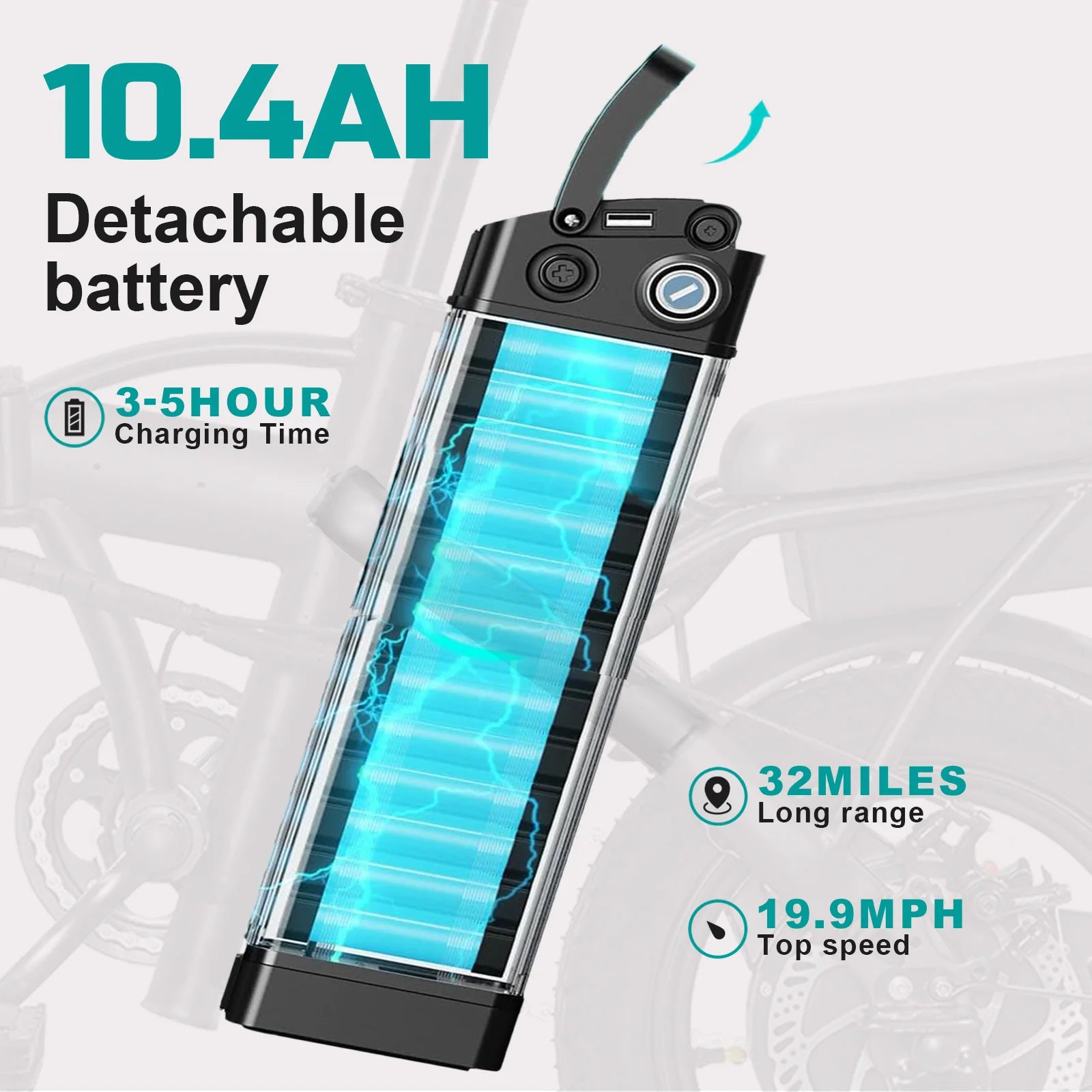 Adult Electric Bike, 20 MPH,560W Motor,48V Removable Battery,14inch Folding Electric Bike,Maximum 32 Miles,1Year Warranty Ebike