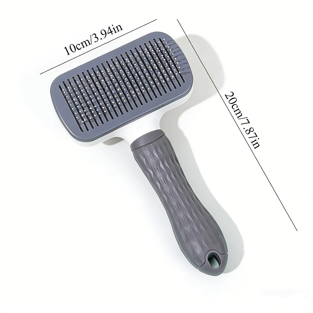 Pet Grooming Brush with One-Click Hair Removal,