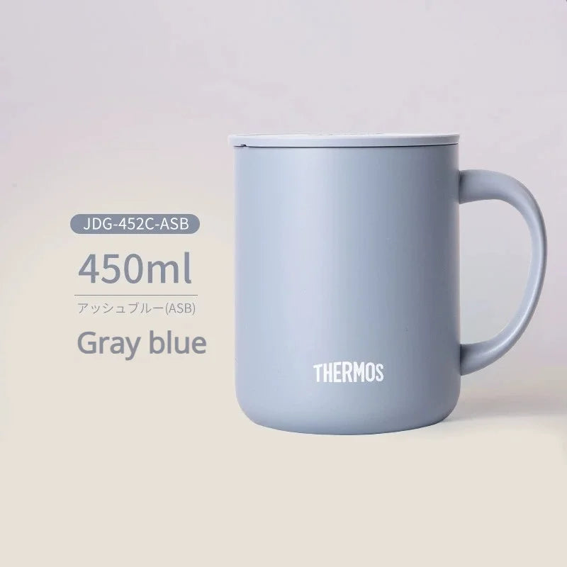 THERMOS Mug 450ml Handle Mug, Keep Cold & Keep Hot Stainless Steel Thermos,