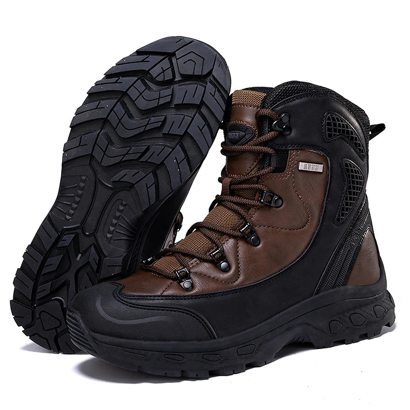 Mountain climbing, outdoor hiking boots.