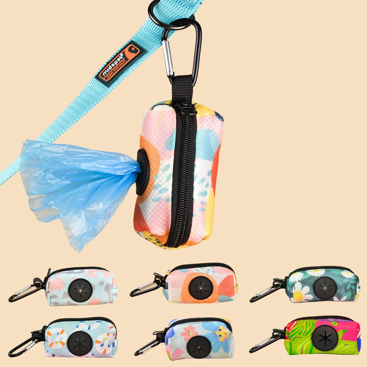 Colorful Design Dog Poo Bag Holder(Without Poo Bag And Leash)