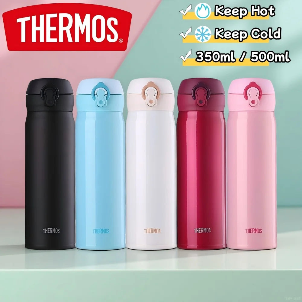 THERMOS 350/500ML Water Bottle Vacuum Flask Stainless Steel Thermal Mug,
