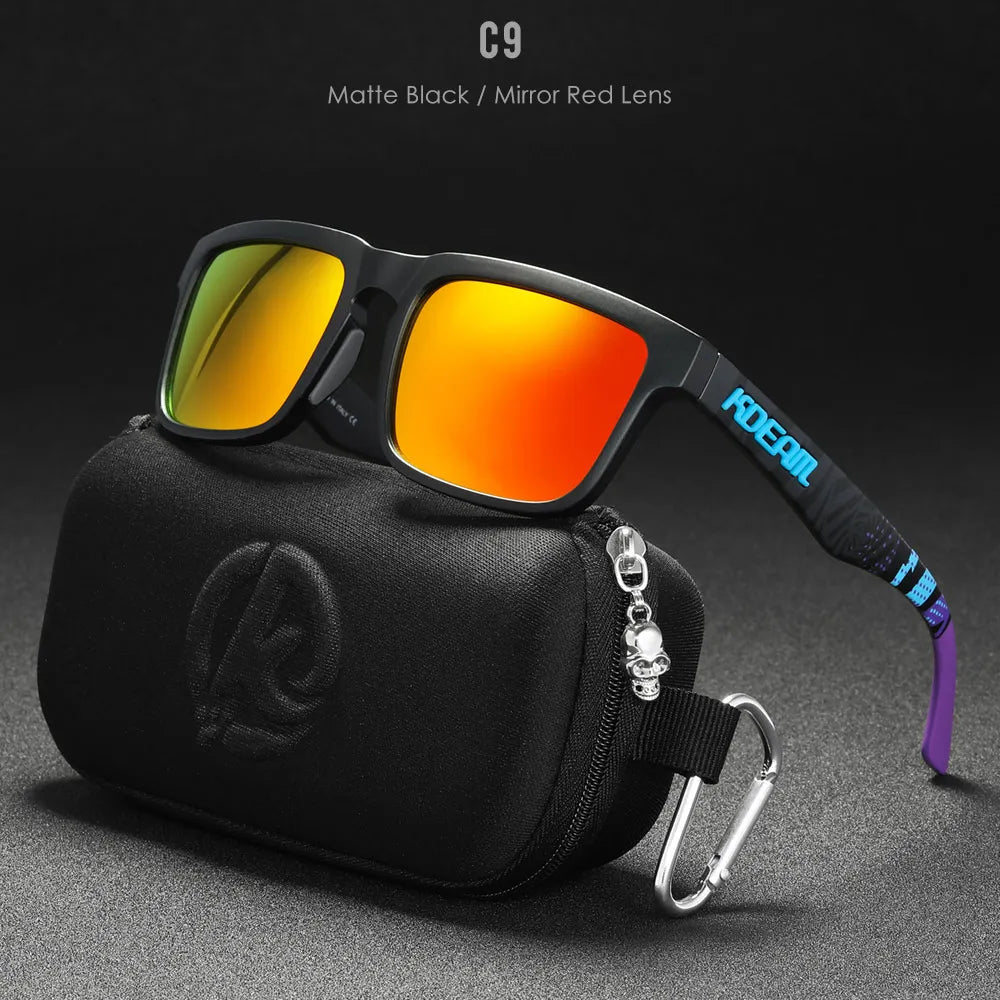 High Quality Square Sunglasses, Reflective, Polarized Sun Glasses
