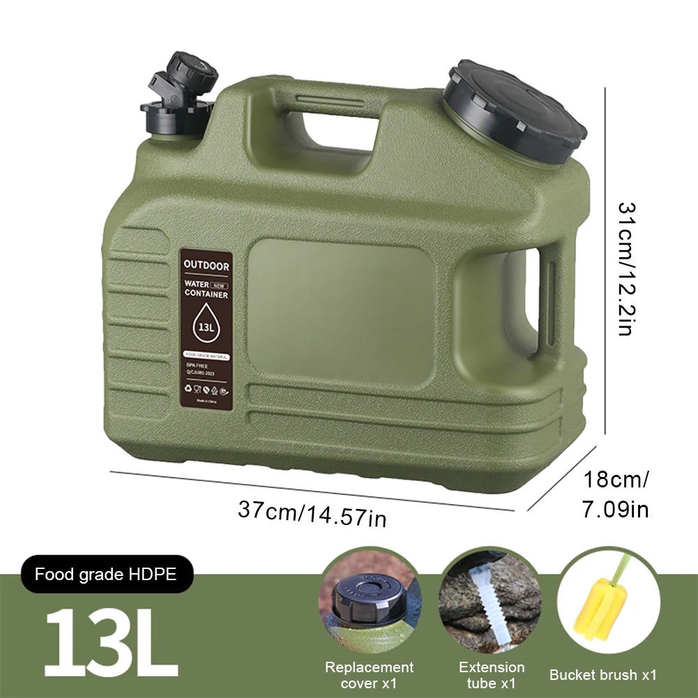 12/13/19L Water Tank,  Large Capacity Camping Bucket with Faucet No Leakage Container for Travel