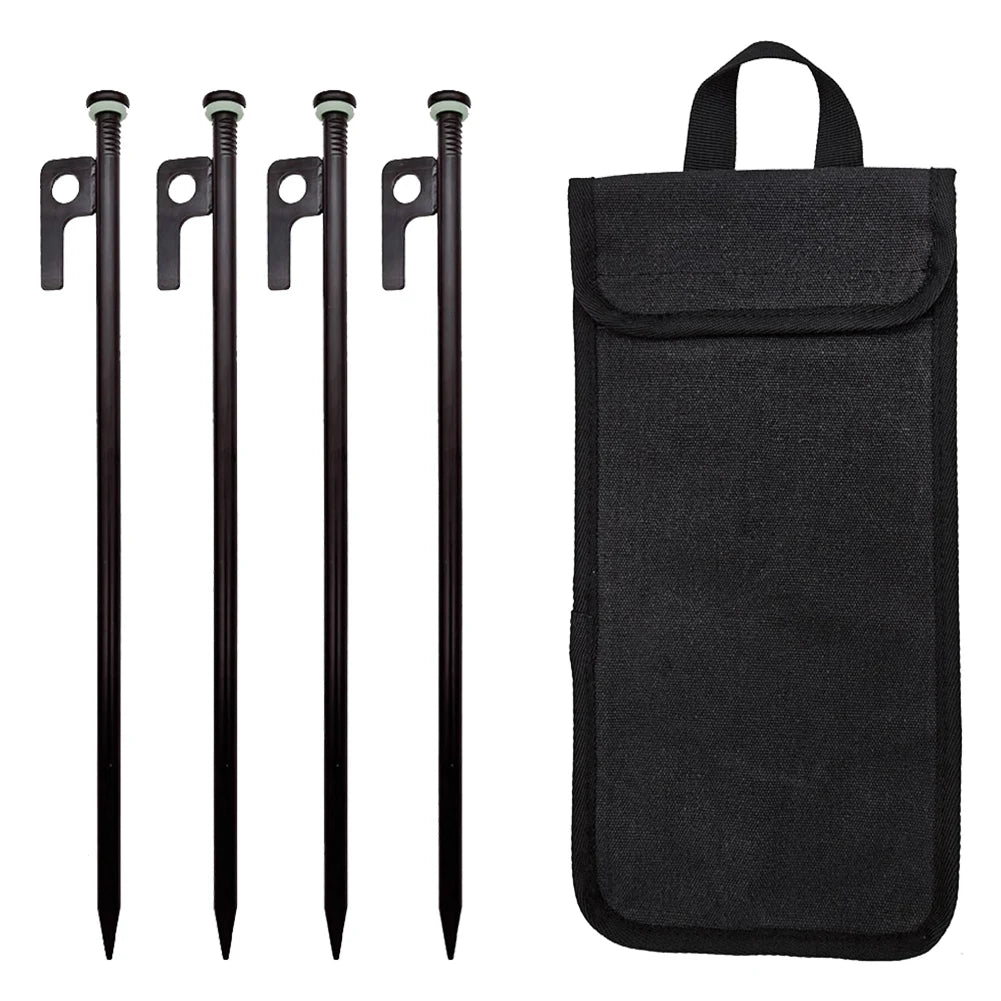 4/8Pcs  Forged Steel Tent Pegs Heavy Duty Ground Stakes 30cm Camping Tent Spikes with Storage Bag