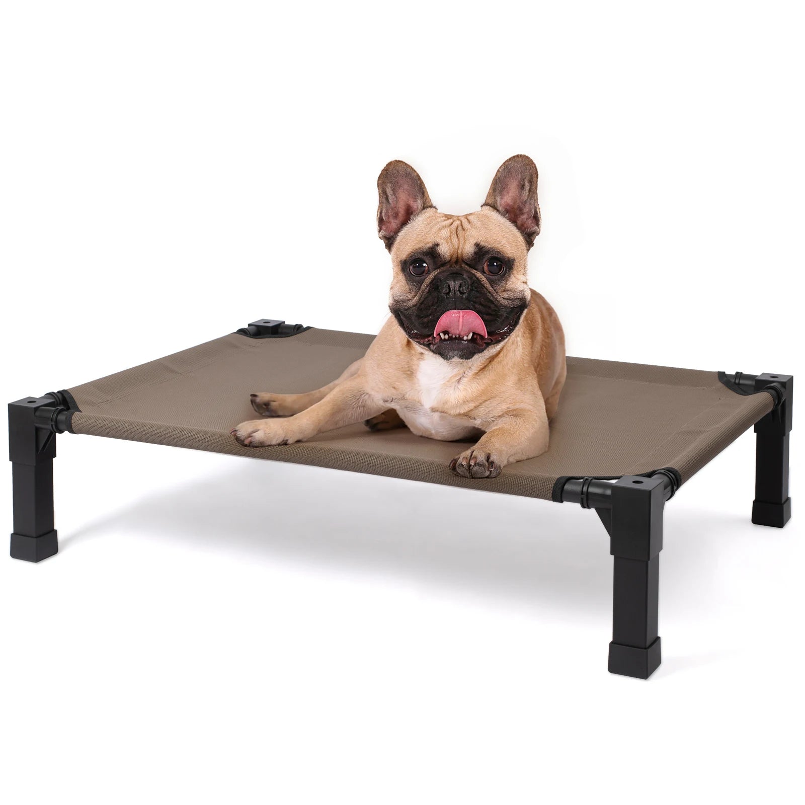 Elevated Dog Bed, Cooling Raised Pet Cot with Chew Proof Washable Breathable Mesh and Metal Frame,