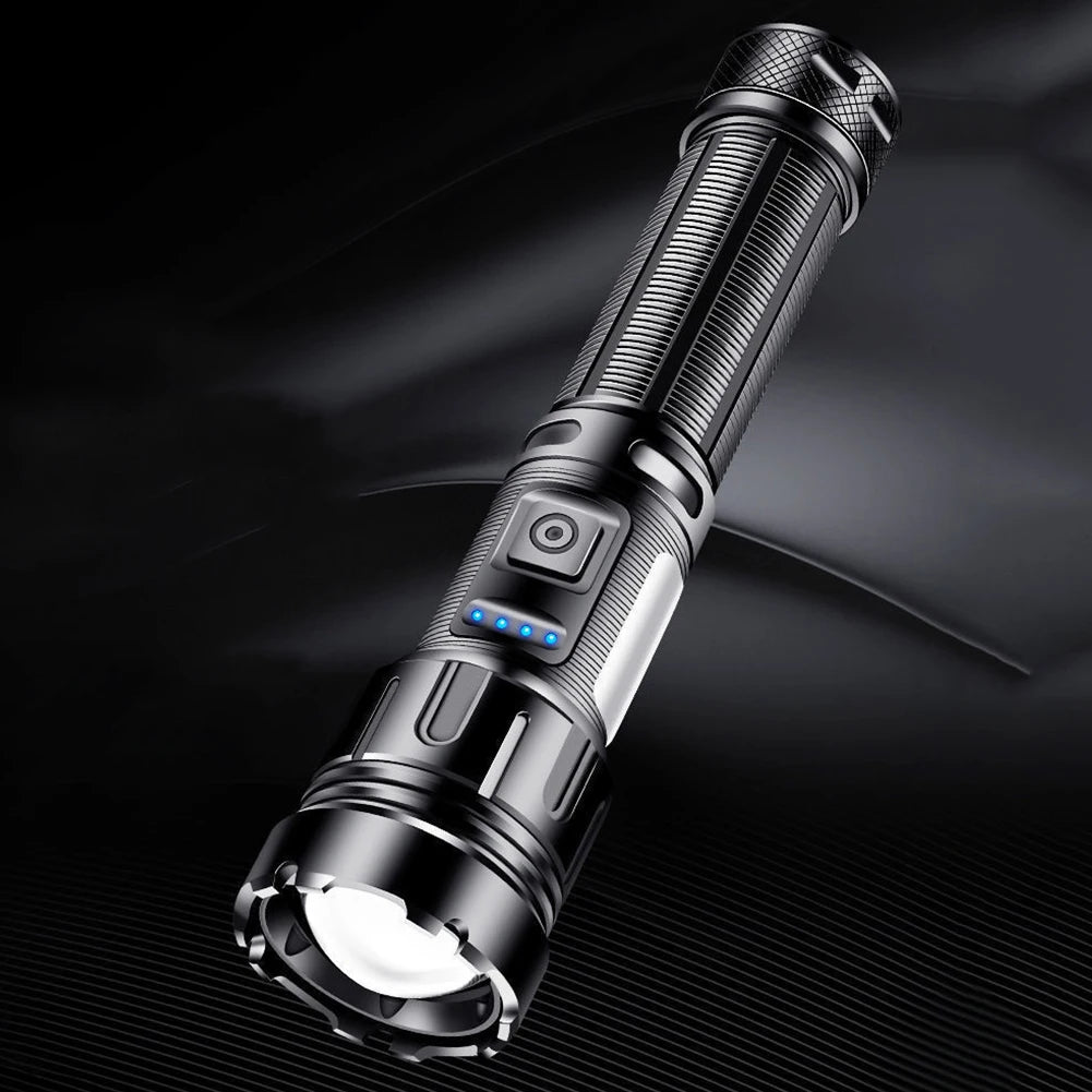 Flashlight LED Outdoor Lantern 1200mAh Type-C USB Rechargeable Waterproof Camping Fishing Lighting