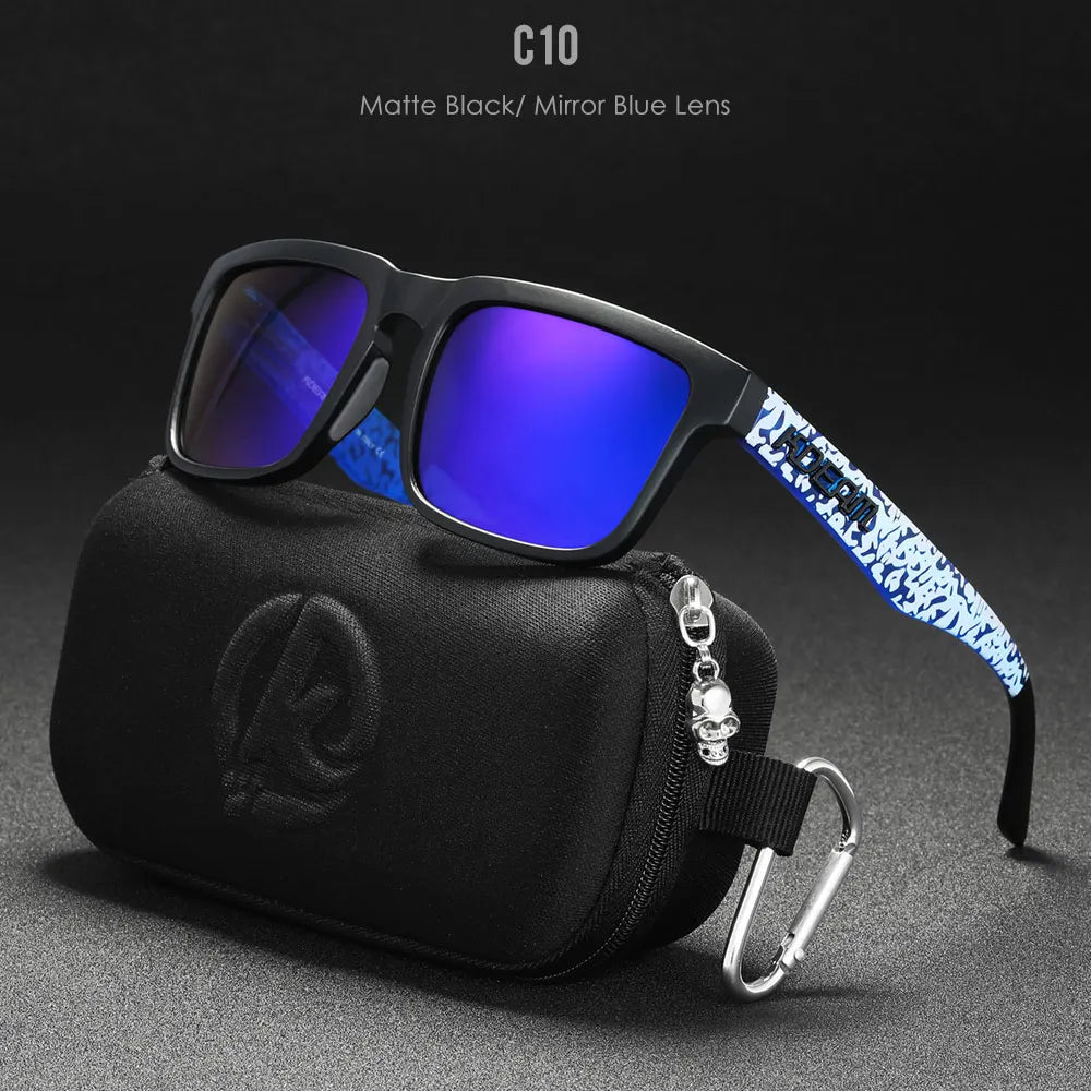 High Quality Square Sunglasses, Reflective, Polarized Sun Glasses