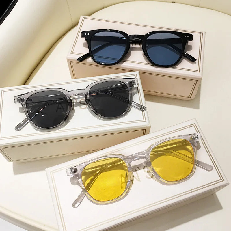 Vintage Square Sunglasses Unisex Luxury Brand Small Round Sun Glasses