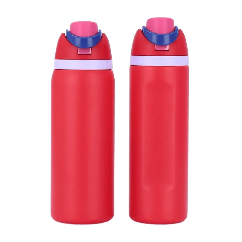 24/32oz Straw Double-Layer Insulated Cup 304 Stainless Steel Sports Water Bottle