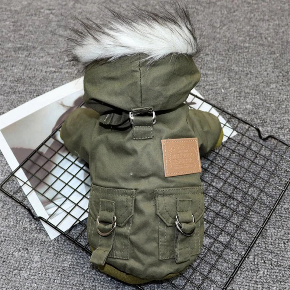 Dog Jacket With Harness, Heavy Hiking Coat Dog Warm Hoodie,  Small Medium Large Dog