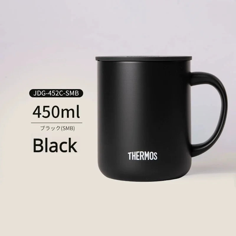 THERMOS Mug 450ml Handle Mug, Keep Cold & Keep Hot Stainless Steel Thermos,