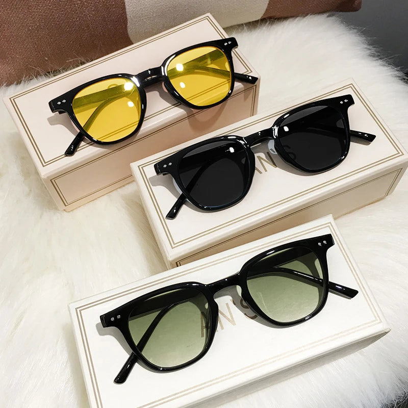 Vintage Square Sunglasses Unisex Luxury Brand Small Round Sun Glasses