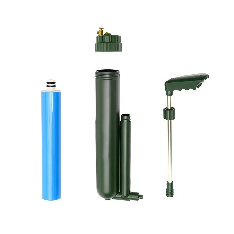 Portable Outdoor Water Purifier, Camping Filter with UF RO Pump Bushcraft Survival Tool