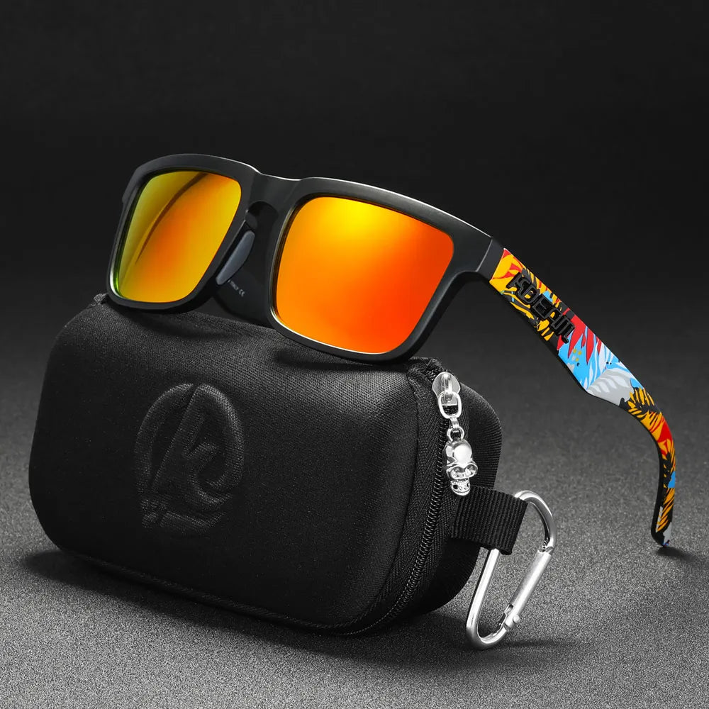 High Quality Square Sunglasses, Reflective, Polarized Sun Glasses