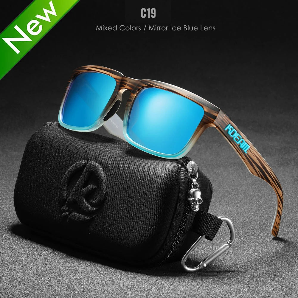 High Quality Square Sunglasses, Reflective, Polarized Sun Glasses