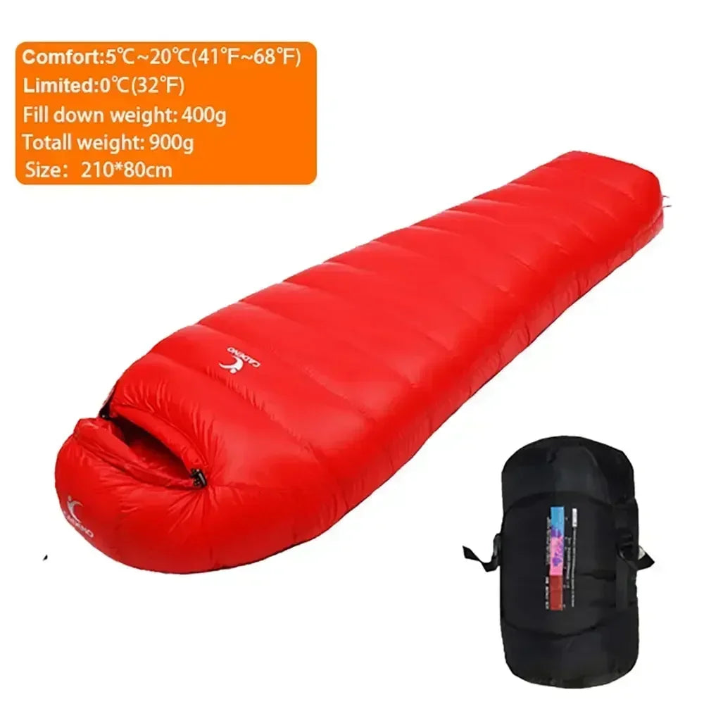 Outdoor Camping White Duck Down Sleeping Bag Ultralight