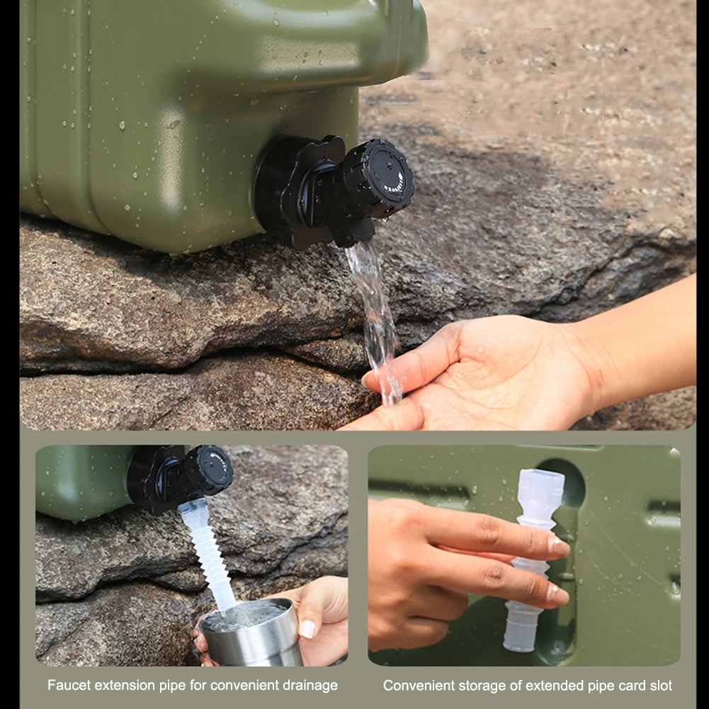 12/13/19L Water Tank,  Large Capacity Camping Bucket with Faucet No Leakage Container for Travel