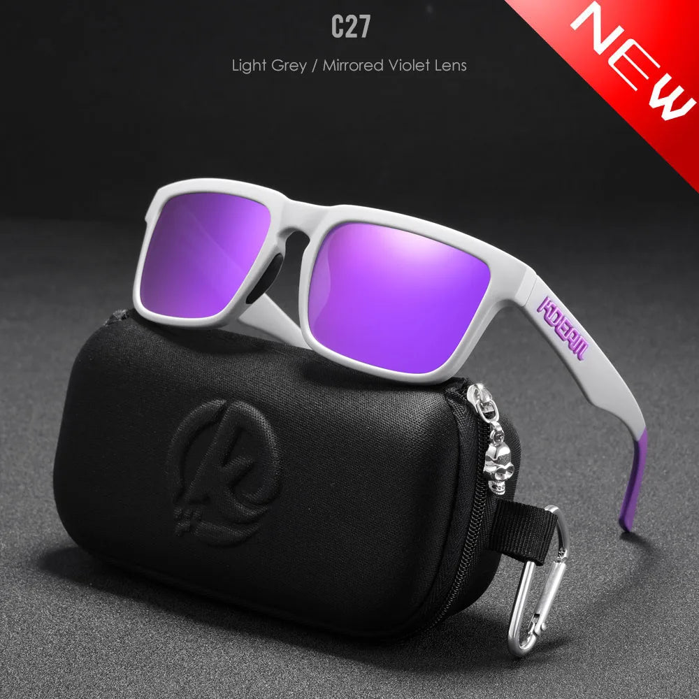 High Quality Square Sunglasses, Reflective, Polarized Sun Glasses